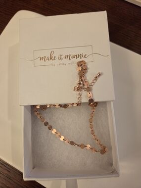 Make It Minnie Rose Gold Sequin-Link Necklace
